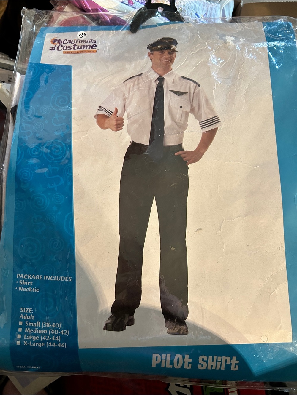 Pilot Shirt Costume with Black Tie
